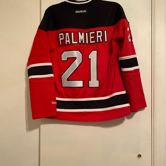 Reebok Black and Red NHL Replica Hockey Sporty Jersey, #21 Palmieri, Size MM - Picture 2 of 16